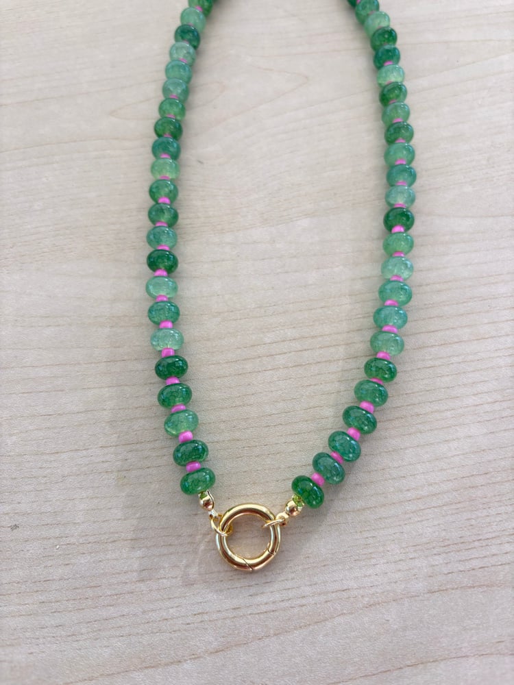 Image of Elka - Green + Hot Pink