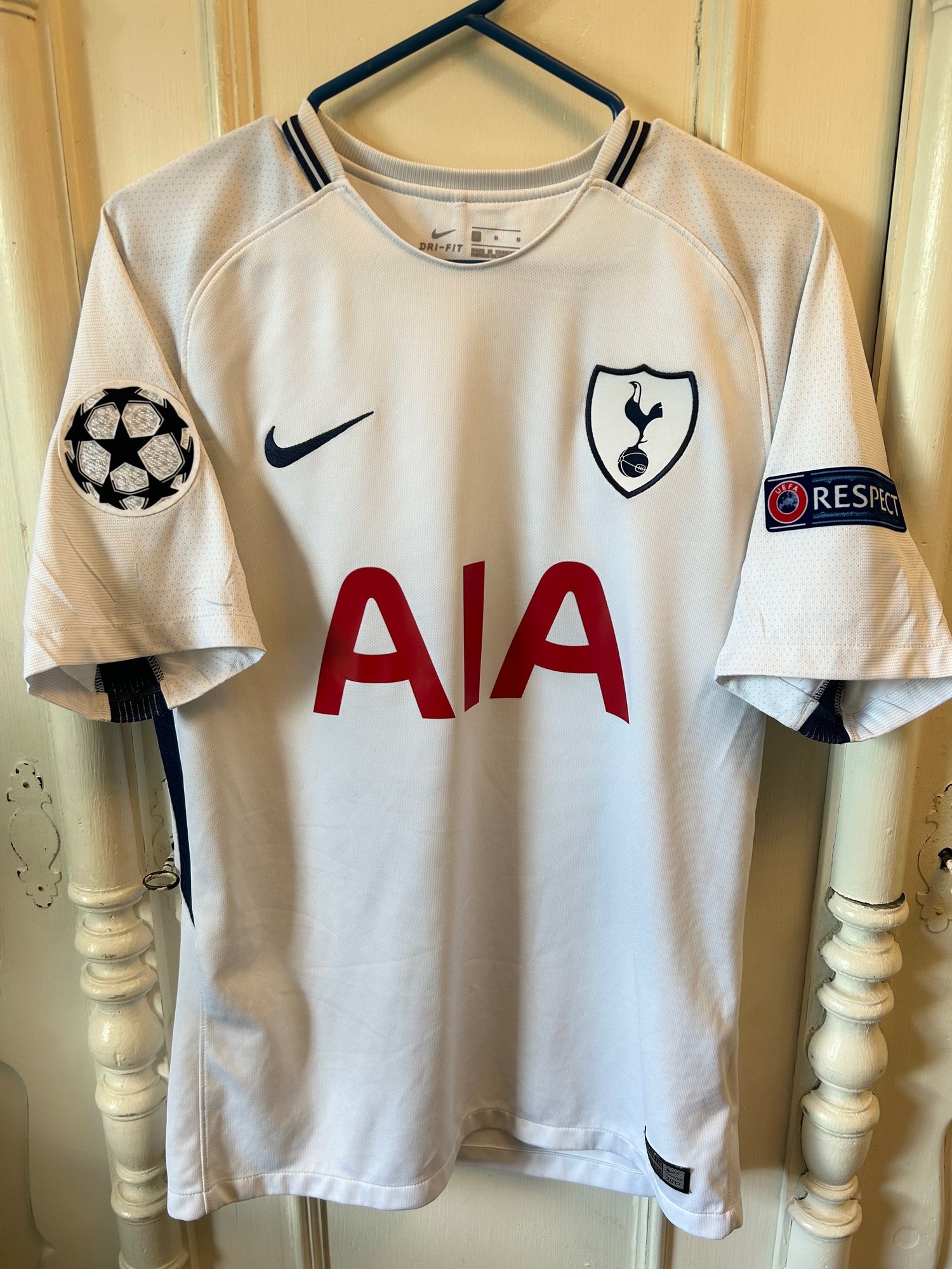 Image of Tottenham Hotspur “KANE 10” 2017/18 Home Shirt + UCL patches (M)