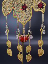 Image 3 of Metallic LadyBug Dreamcatcher