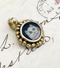 Image 1 of Tiny White Cat Pendant 