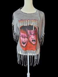 Image 1 of Motley Crue theatre of pain shredded fringe tshirt 