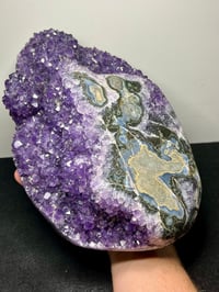 Image 2 of Large Amethyst & Polished Agate Statement Piece #3008