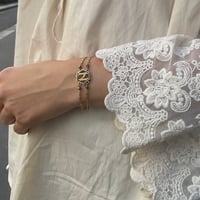 Image 2 of Bracelet Initiale bleue "A,B,C...." 