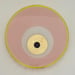 Image of Evil Eye Baby Pink/Neon Yellow Edge 20cm