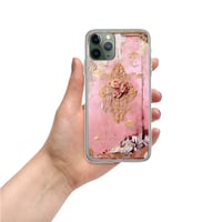 Image 4 of Pastel Pink Tattered Texture Rose Gold Goth Lolita Kawaii Inspired Clear Case for iPhone®