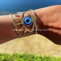 Image 3 of Evil Eye Cuff Bracelet & Ring Set