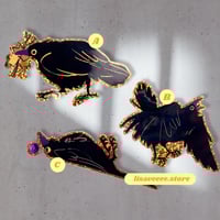 Image 1 of Corvids | glittery vinyl stickers