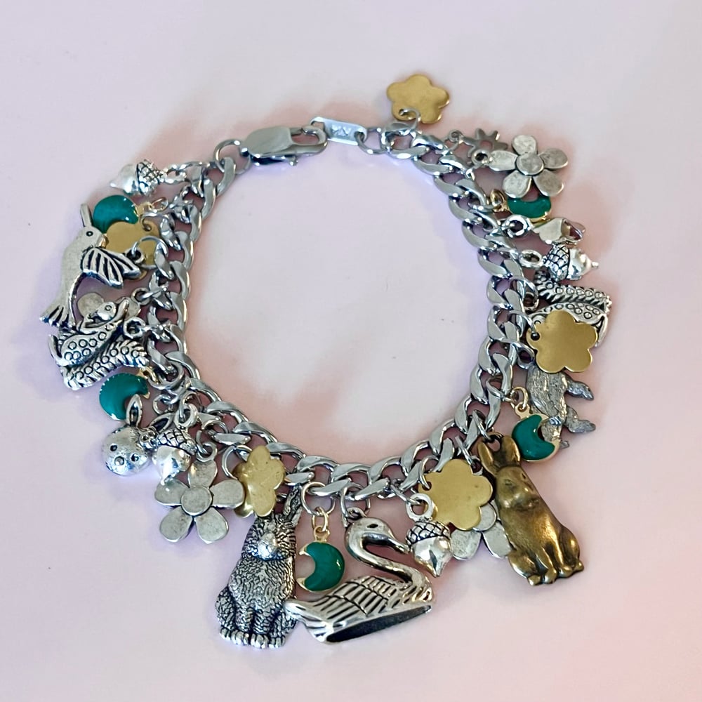 Image of One Of A Kind Charm Bracelet- Woodland 