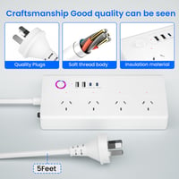 Image 3 of ZigBee Wifi Power Strip Australian Plug Tuya Smart Plug Smart Home Extension Cord Voice Control Work