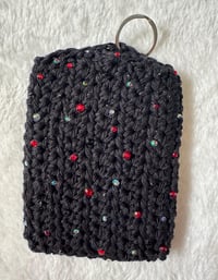 Image 3 of Stabby Babe KPOP Photocard Holder / Handmade / Crochet / Bedazzled / Subtle Merch