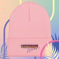 Image 2 of 【 Cuffed Beanie 】Soft "VIDEOGAME LOVER" Logo Form-Fitting Beanie (Multiple Colour Options!)