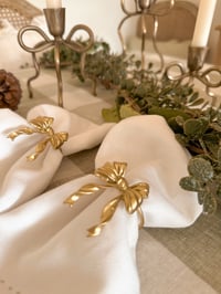 Image 1 of Gold Bow Napkin Rings ( Set of 4 )