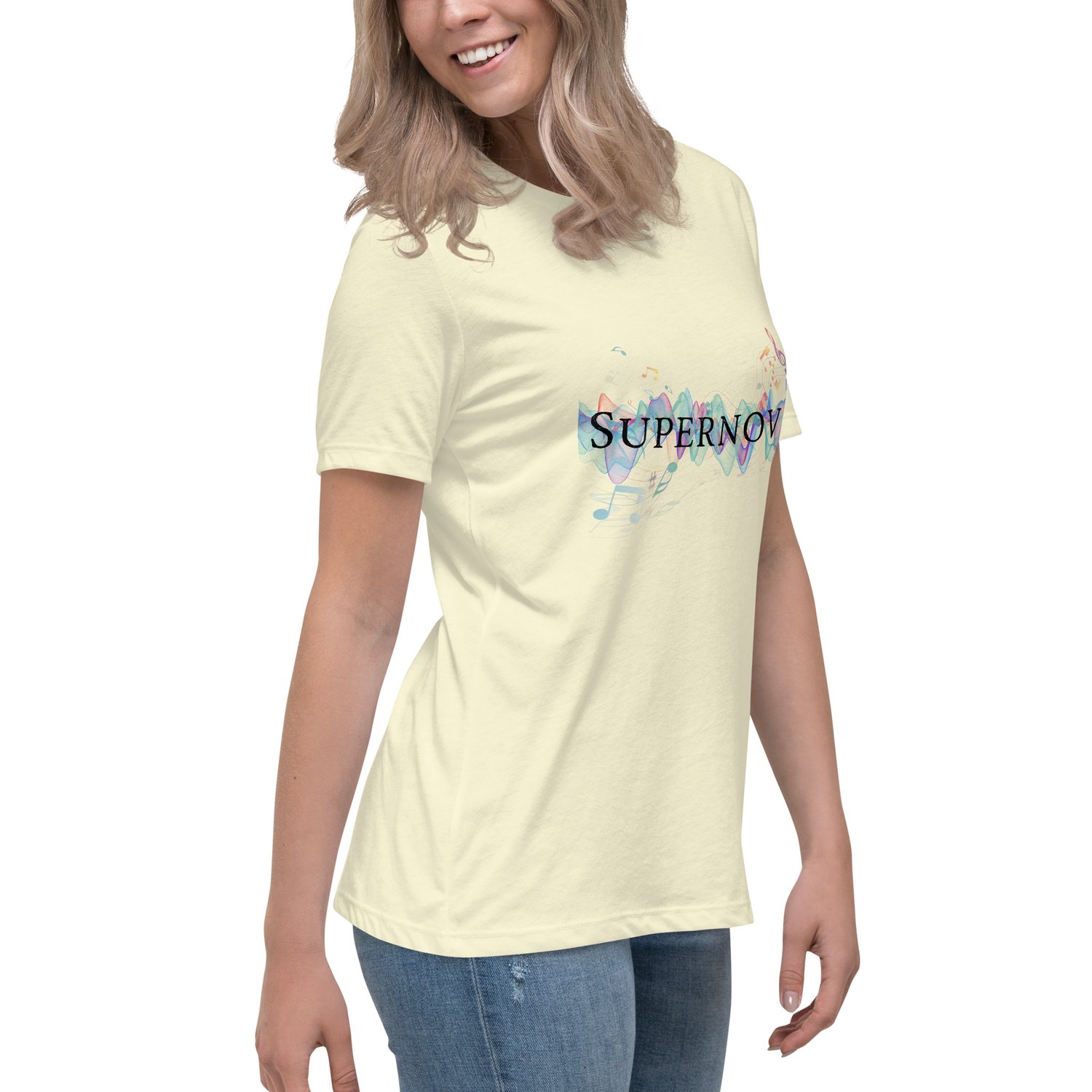 Image of Women's Relaxed T-Shirt Supernova & back I'm right here
