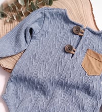 Image 3 of Photoshooting boys bodysuit |  Ari | dusty blue | 12-15 months | 18-24 months