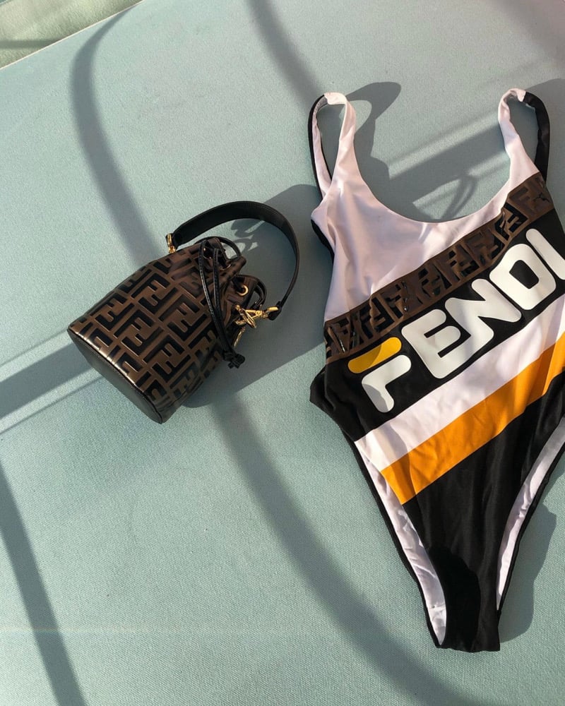 Image of FENDI X FILA ONE PIECE LYCRA SWIMSUIT ( )