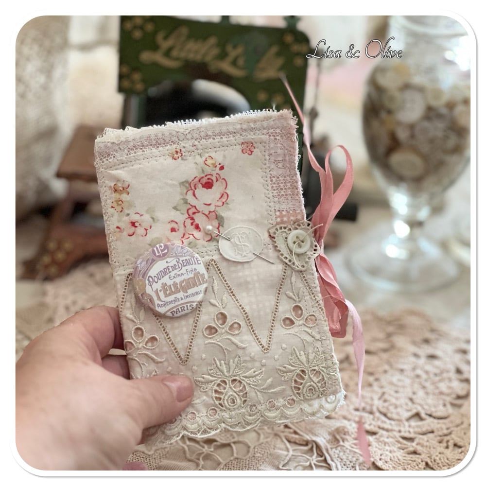 Reserved Listing for Silvia Pink French shabby Chic Sewing/Needle