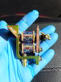 Image 3 of Green and copper coil tattoo machine 