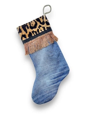 Image of CHRISTMAS STOCKING - LEOPARD