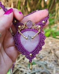 Image 2 of Rose Quartz + Amethyst + Herkimer Diamond