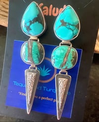 Image 3 of Ellen Blake turquoise earrings (2009) 