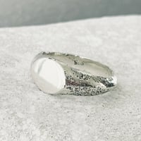 Image 1 of Sandcast Oval Signet Ring