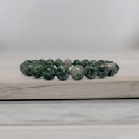 Green Spot Jasper Natural Stone Bracelet