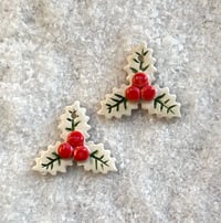 Image 2 of Holly decorations set of 2