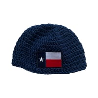 Image 1 of Navy Texas Flag Fitted Beanie