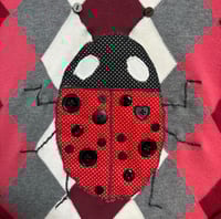 Image 3 of ૮꒰♡꒱ Ladybug Argyle Sweater 🐞(XL)