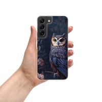 Image 1 of Baroque Style Gothic Inspired Owl Oil Painting Clear Case for Samsung®