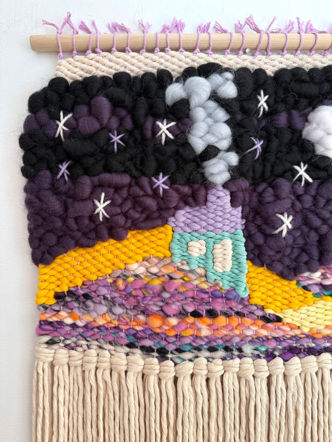 Moon magic. Woven wall hanging.