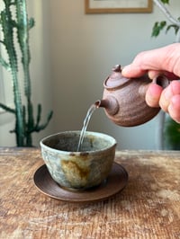 Image 4 of Red Clay Kyusu in Relaxed Pose (unglazed) - 170ml