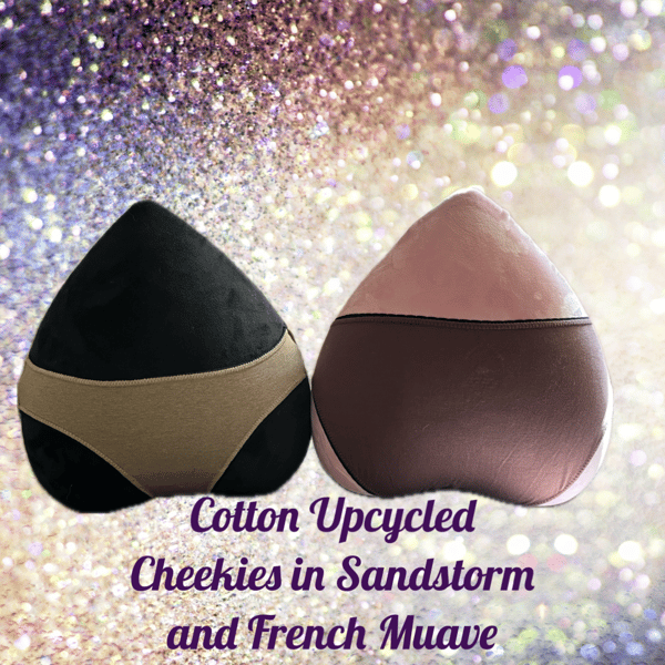 Image of Upcycled Cheekies- Colors: Sandstorm and French Muave