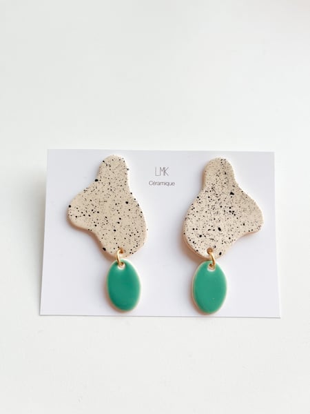 Image of Paire de boucles d'oreilles céramique CERVA 5