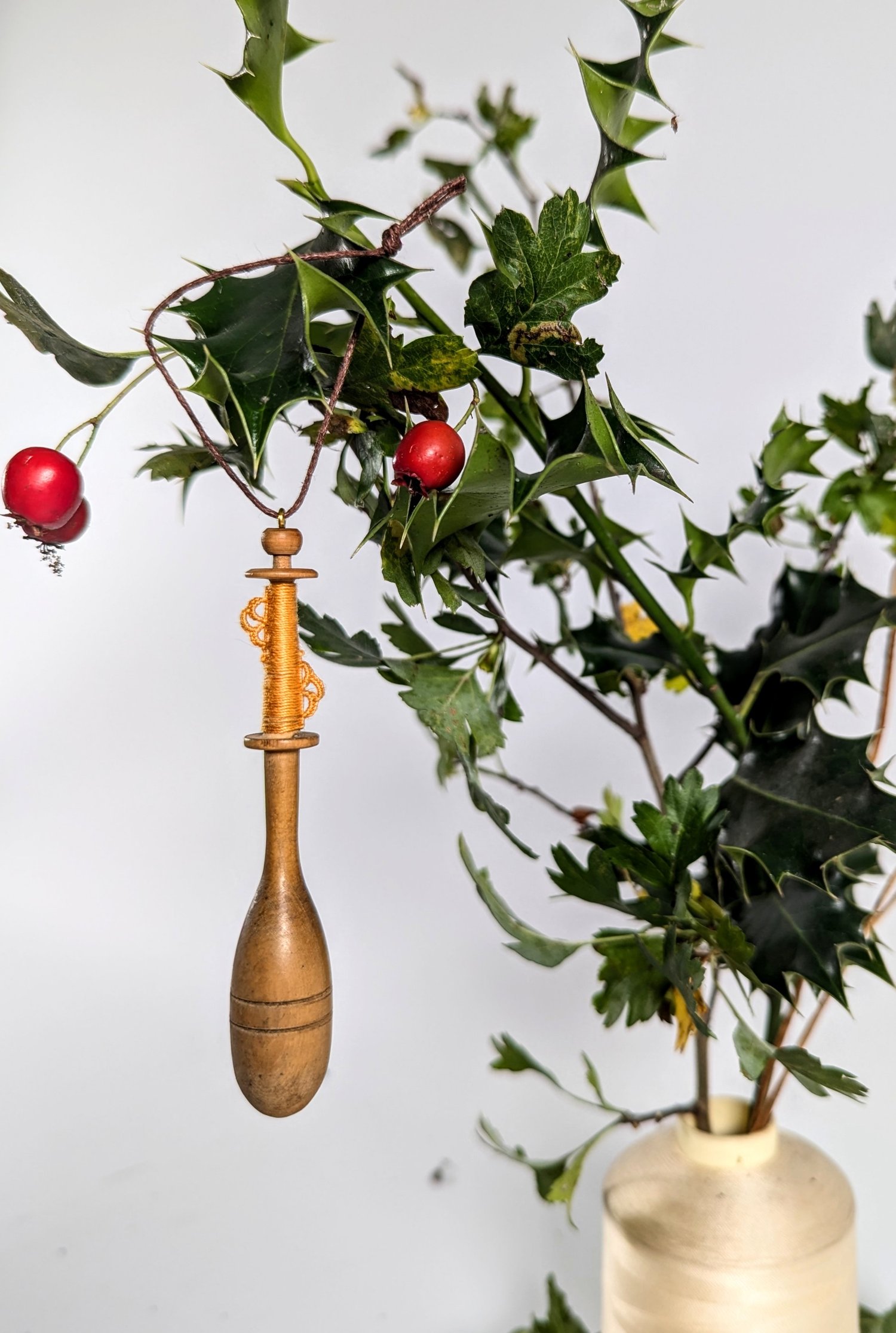 Image of Lace making bobbin decorations 