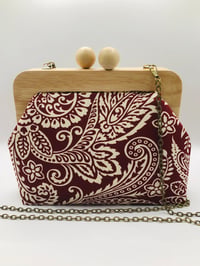 Image 5 of Burgundy Paisley Clutch