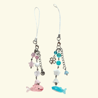 Image 1 of matching whale shark phone charms