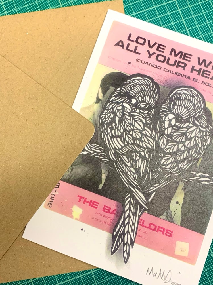 Image of ‘Love Me With All Your Heart’ A5 Print/Greetings Card