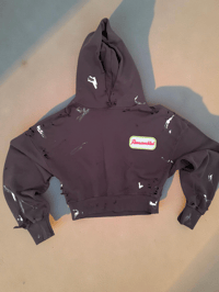 Image 1 of MECHANIC CROPPED LOGO HOODIE