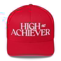 Image 5 of High Achiever Embroidered Trucker Cap with mesh back