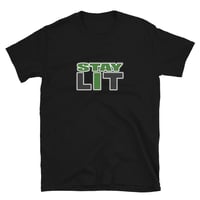 STAY LIT GREEN/BLACK Softstyle Short-Sleeve Unisex T-Shirt