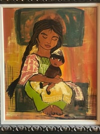 Image 3 of Mother and Child, Oil on Canvas