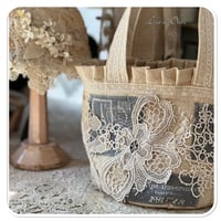 Image 3 of Handmade Vintage Lace bucket bag