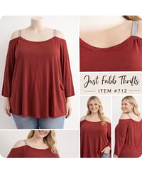 Image 2 of Sz 30/32 Leisure Bedazzled shoulder strap top #712*14 (Gently Used)