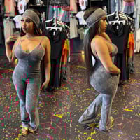 Image 2 of Mineral Washed Bell Bottom Jumpsuit