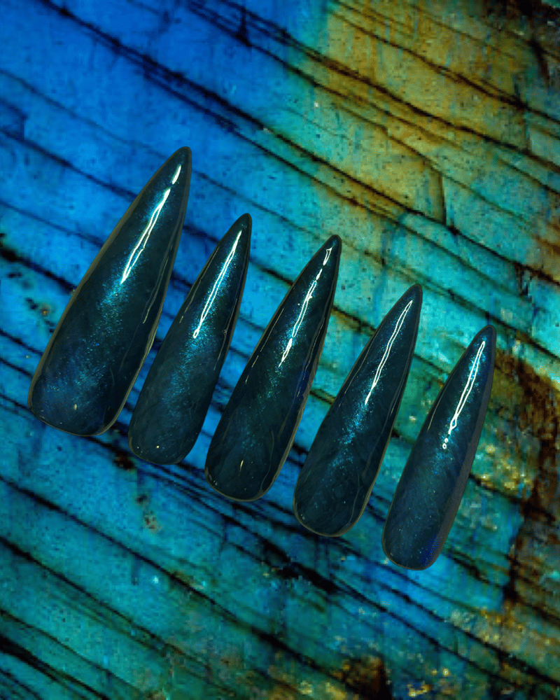 Image of -;- LABRADORITE PRESS ON SET -;-