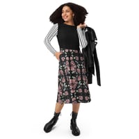 Image 1 of Vintage Rose All-over print long sleeve midi dress