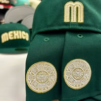 Image 2 of New Era 59Fifty Dark Green Gold