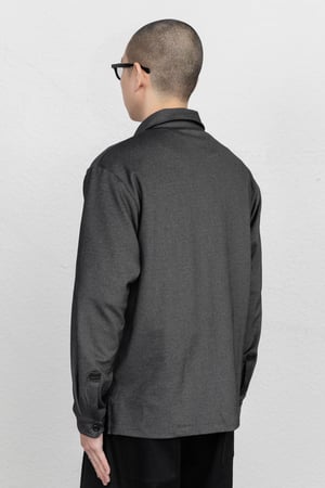 Image of TRAN - 厚針織工作夾克 (灰)