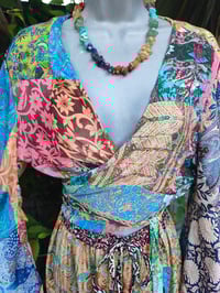 Image 3 of Patchwork Stevie top brown tassels